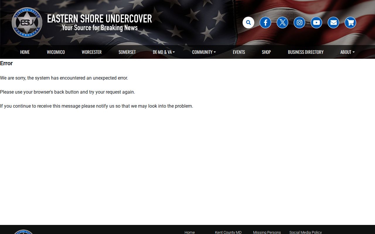 Older Dorchester County arrest news archive capture